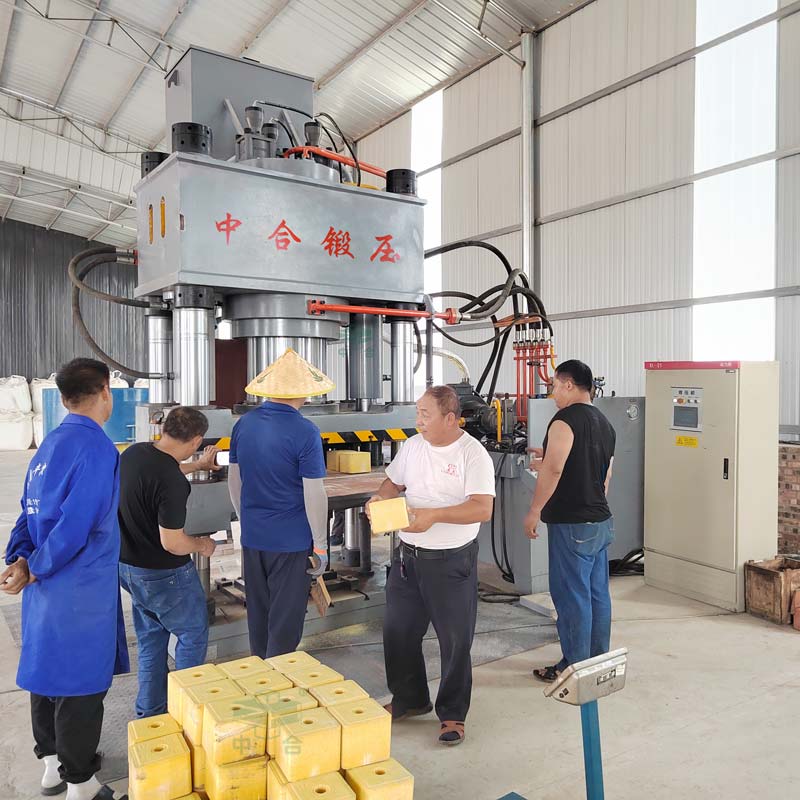 牛羊舔磚液壓機現場 牛羊舔磚液壓機現場